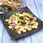 Butter Beans Salad Recipe Served on Black Plate