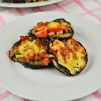 Mediterranean Roasted Eggplant Recipe-Served on Plate
