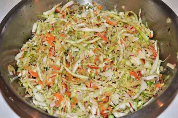 Mediterranean Cabbage Salad Recipe-Seasoned Salad Ready to Serve