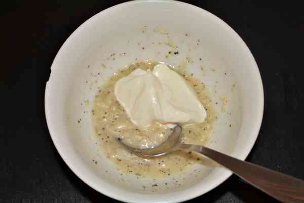 Fried Pork Liver Recipe-Greek Yoghurt on Garlic Paste