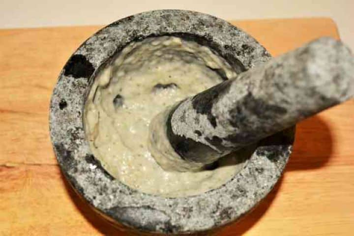 Pan-Fried Rainbow Trout Recipe-Garlic Paste in the Kitchen Mortar Garlic Paste in the Kitchen Mortar