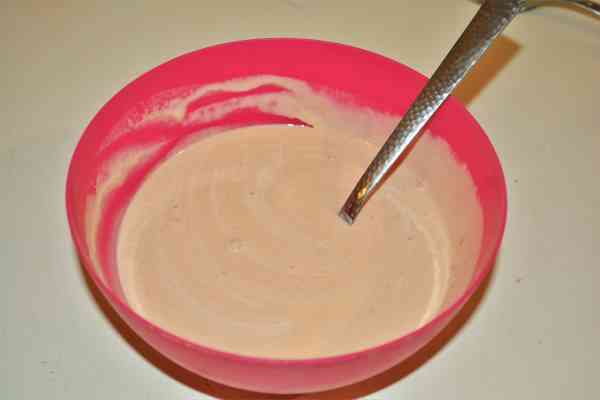 Stuffed Aubergines Recipe-Cream and Tomato Puree Sauce in the Bowl