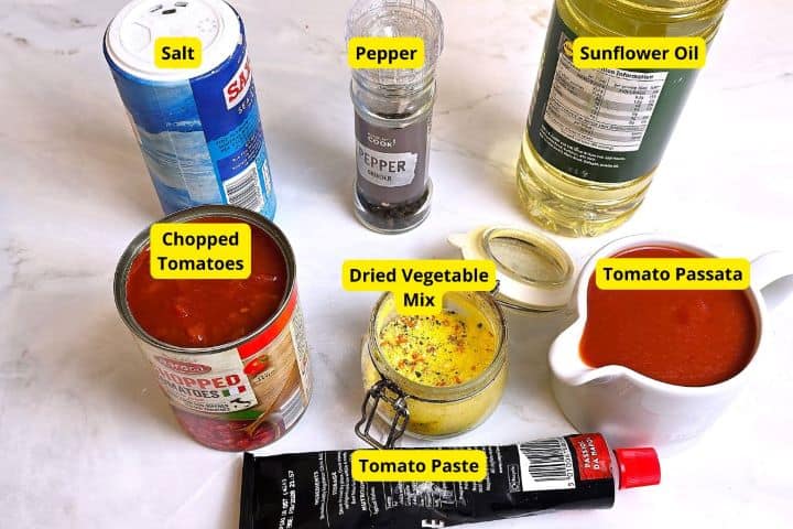 Hungarian Stuffed Peppers-Rice in the Bowl Ingredients For Seasoning the Stuffed Peppers on the Table