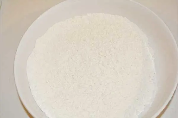 Turkey Schnitzel Recipe-Wheat Flour in the Bowl