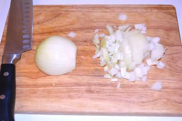 Hungarian Mushroom Paprikash-Chopped Onion