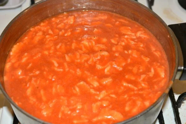 Hungarian Tomato Soup-Ready to Serve in the Pot