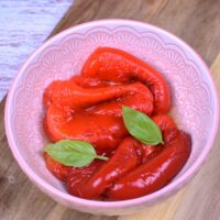 Marinated Roasted Red Peppers-Served in the Bowl