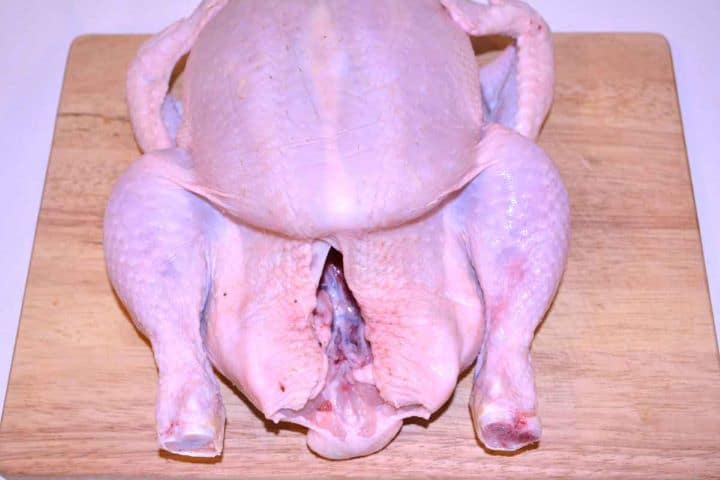 Chicken Whole Chicken on the Chopping Board