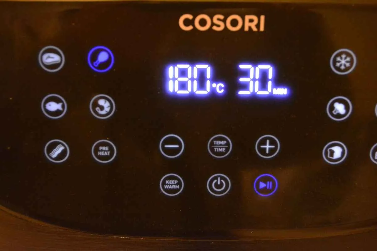 Cosori Air Fryer Whole Chicken-Setting the Timer on the Cosori Air Fryer