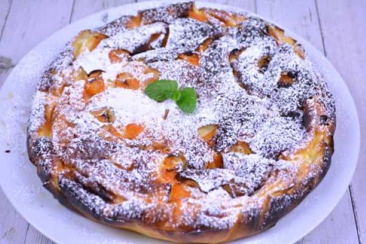 Yoghurt Cake Baked Yoghurt Cake Sprinkled With Sugar on the Plate
