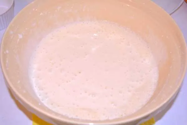 Gluten-Free Yoghurt Cake-Cake Batter in the Mixing Bowl
