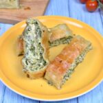 Spinach and Feta Rolls-Served on Plate