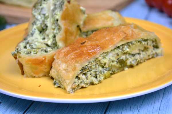 Spinach and Feta Rolls-Three Rolls Served on Plate