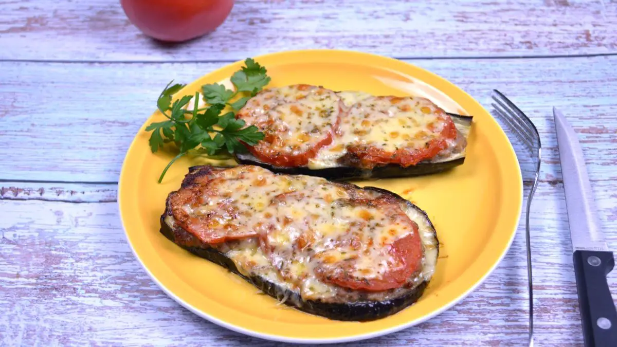 Eggplant With Minced Pork-Served on the Yellow Plate