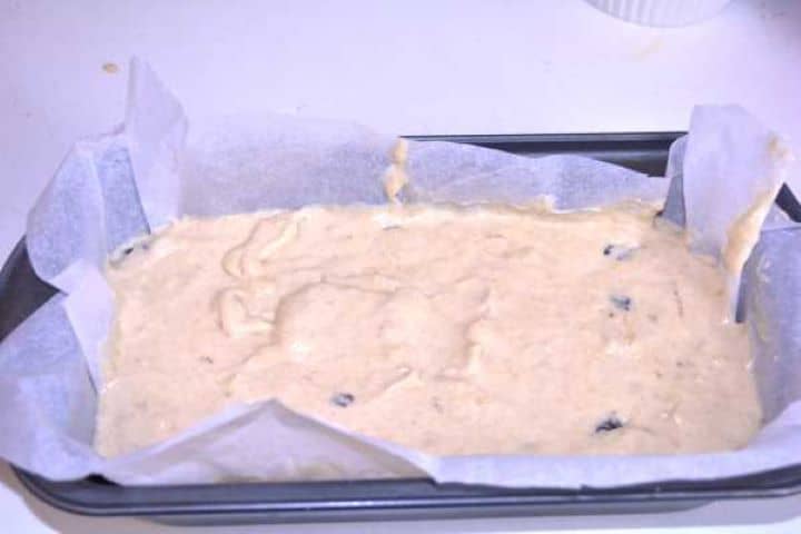 Dough Banana Bread Dough in the Loaf Tin