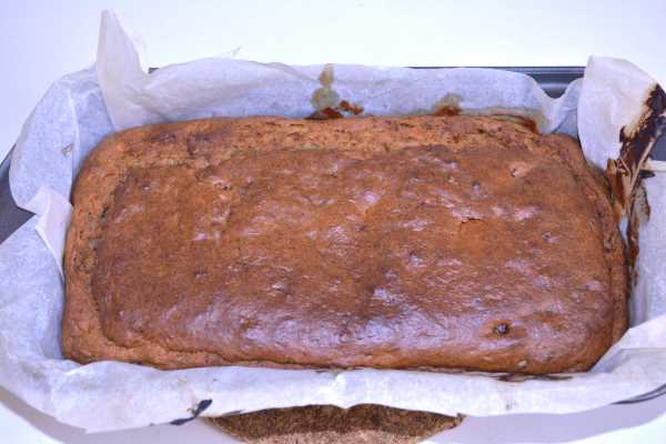 Sugar-Free Banana Bread-Ready to Serve in the Loaf Tin