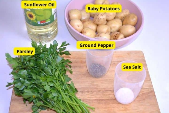 Ingredients Parsley Potatoes Ingredients on the Table