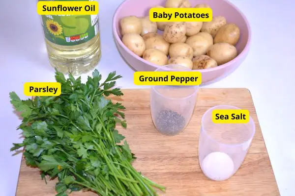 Hungarian Parsley Potatoes-Baby Potatoes, Sunflower Oil, Parsley, Sea Salt and Ground Pepper