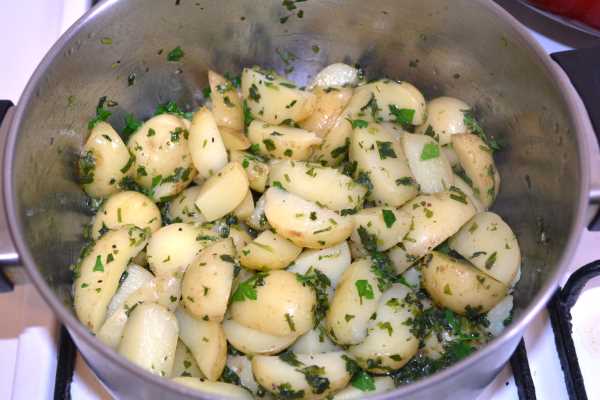 Hungarian Parsley Potatoes-Ready to Serve in the Pot