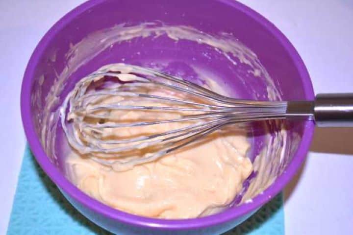 Mayonnaise Thick, glossy homemade mayonnaise whipped with sunflower oil and egg yolks.