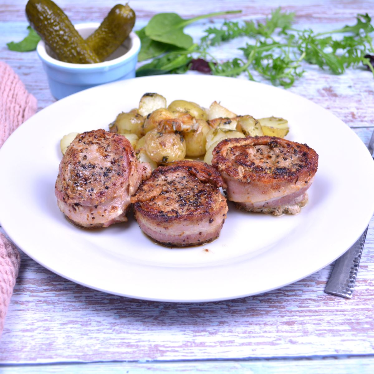 Bacon-Wrapped Pork Medallions