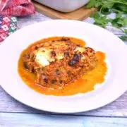 Turkish Moussaka- Served on the White Plate