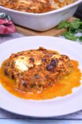 Turkish Moussaka- Served on the White Plate
