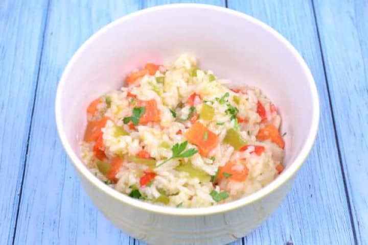 Vegetable Rice Pilaf Served in a Bowl
