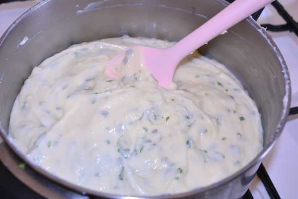 Herbed Cream Cheese-Warm Cheese With Herbs in the Pot