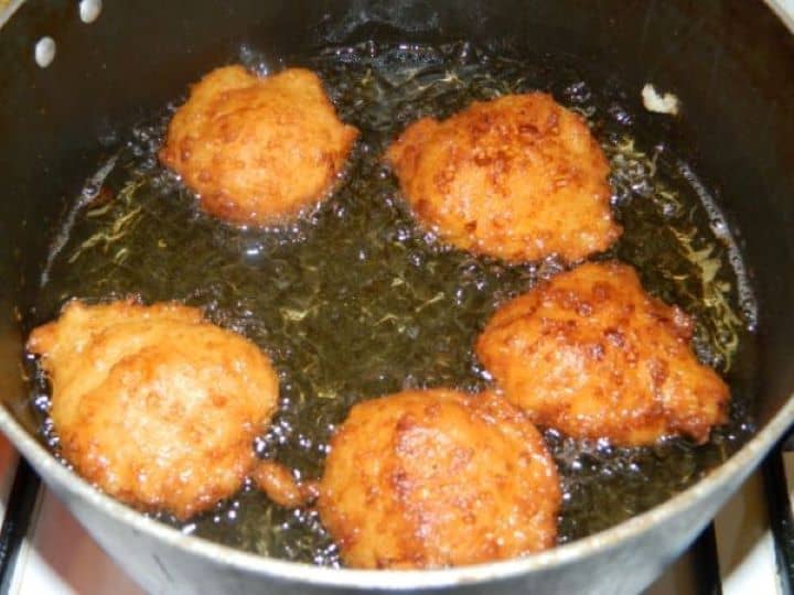 Cottage Cheese Donuts-Frying Donuts in the Pan Fried Donuts in the Pan