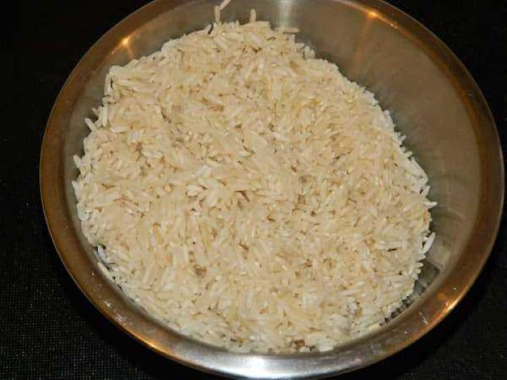 Washed Rice in a Small Bowl