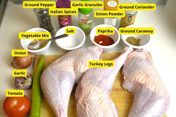 Slow Roasted Turkey Legs-Ingredients