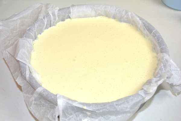 Classic Basque Cheesecake-Cake Batter in the Spring Form