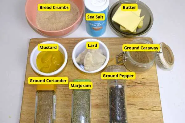 Turkey Spread-Recipe Spices on the Chopping Board