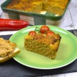 Turkey Spread-Served on Green Plate With Bread