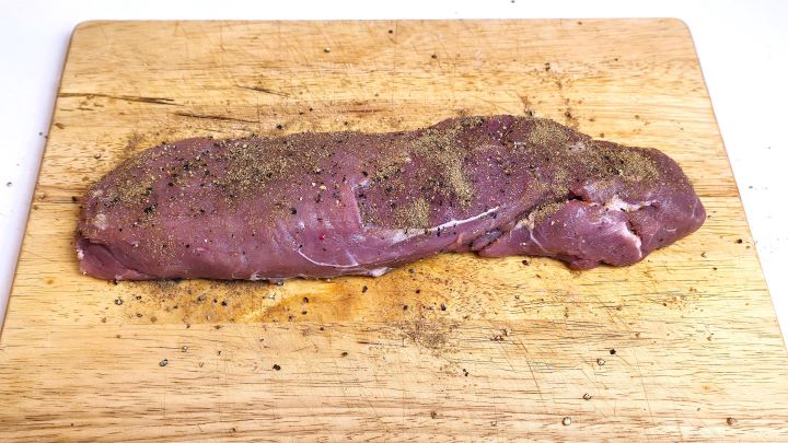 Seasoned Pork Loin on the Cutting Board