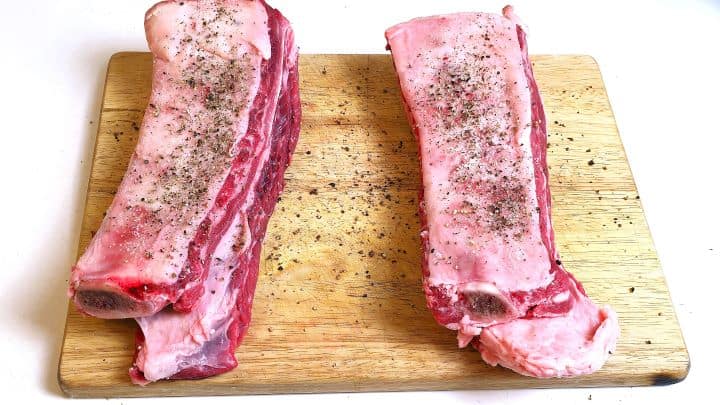 Seasoned Ribs on the Chopping Board