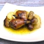 One Pan Chicken and Potatoes Served on Plate