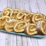 Apple Roulade Slices Served on Plate