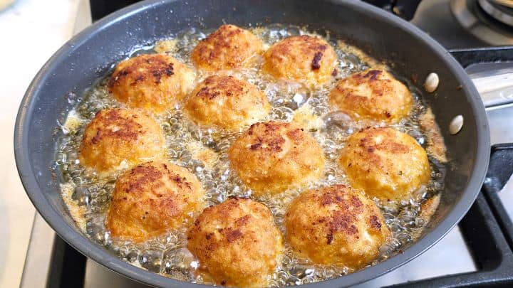 Fried Meatballs in the Pan