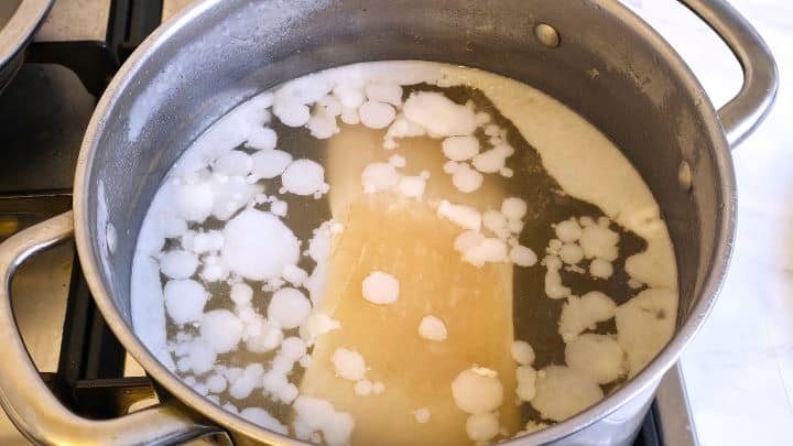 Cooled Pork Belly in Water in the Pot