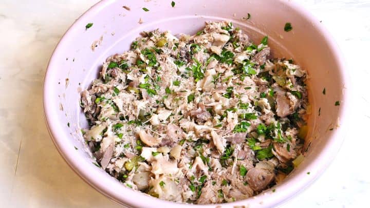 Head Cheese Mix in the Bowl