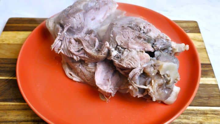 Ready Cooked Knuckle on the Plate