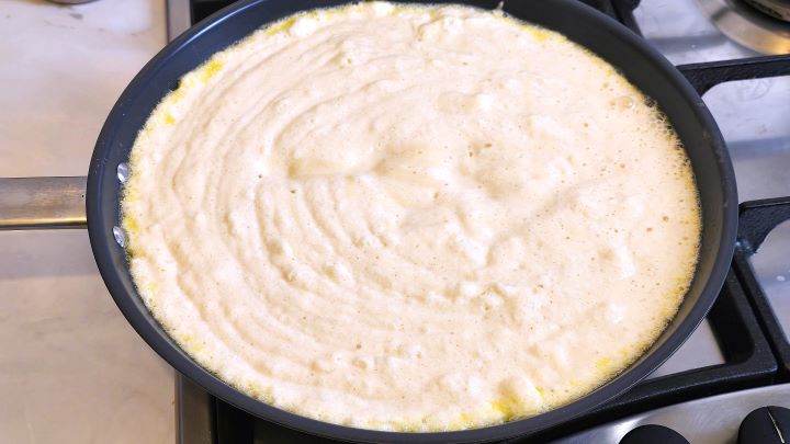 Hungarian Csaszarmorzsa Batter in the Frying Pan