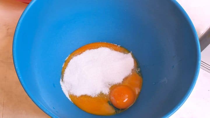 Egg Yolks and Sugar in the Bowl